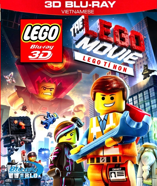 Z088. The Lego Movie  - LEGO TÍ HON (DTS-HD MA 5.1) 3D 50G